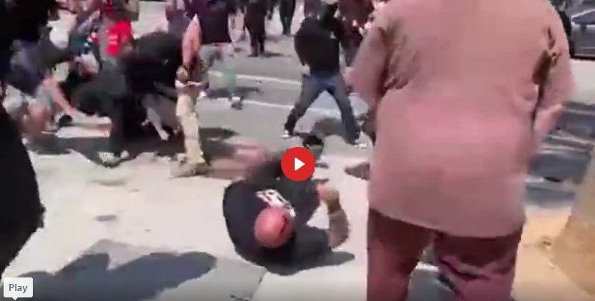 ANTIFA ATTACKED AN ANTI COVID PROTEST IN CALIFORNIA EARLIER TODAY