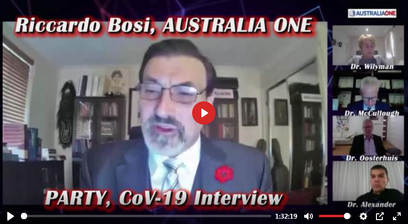 2021 SEP 26 RICCARDO BOSI, A1, COV-19 INTERVIEW DOCTORS (MCCULLOUGH, ALEXANDER, OOSTERHUIS, WILYMAN)
