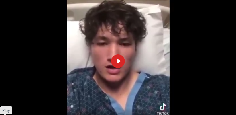 COLLEGE ATHLETE POST VAX SUFFERS MYOCARDITIS STOKES DELIVERS WARNING FROM HOSPITAL BED