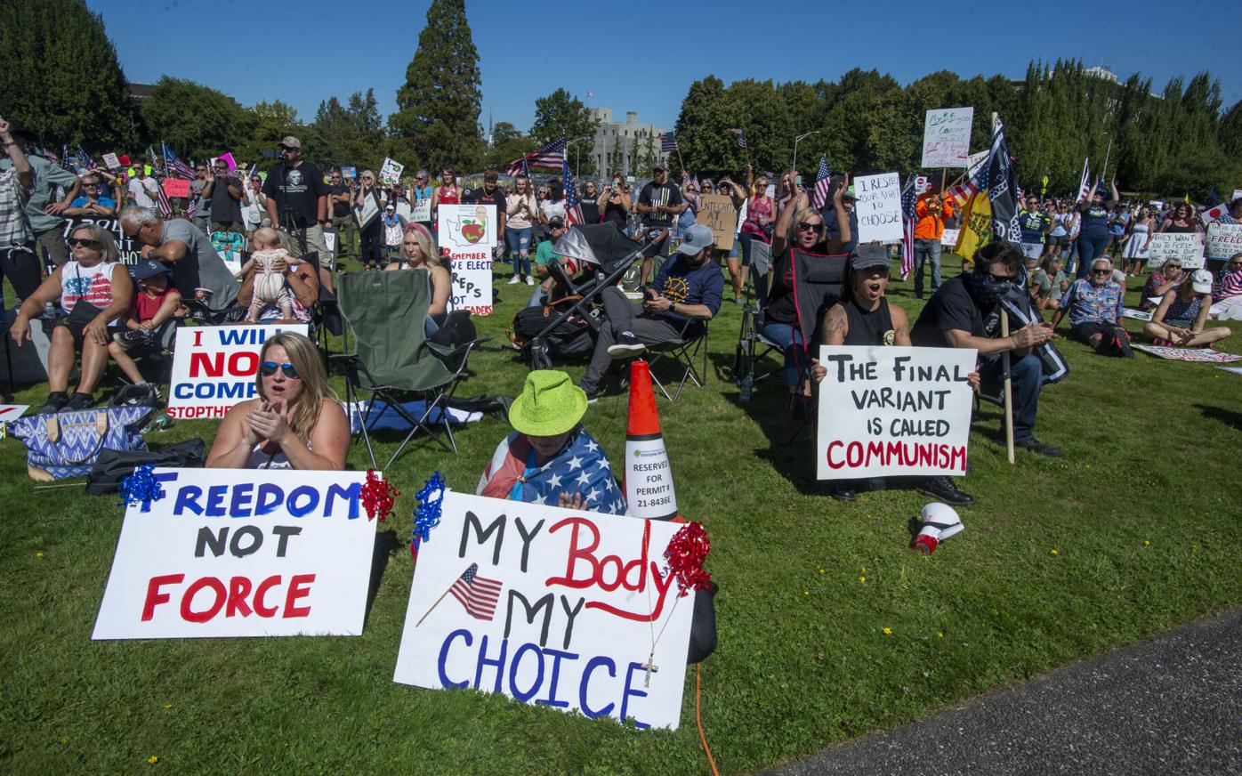 State workers frustrated over vaccine mandate protest in Olympia, USA